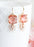 Art Deco Earrings | Square Jewel with Glass Leaf Drop