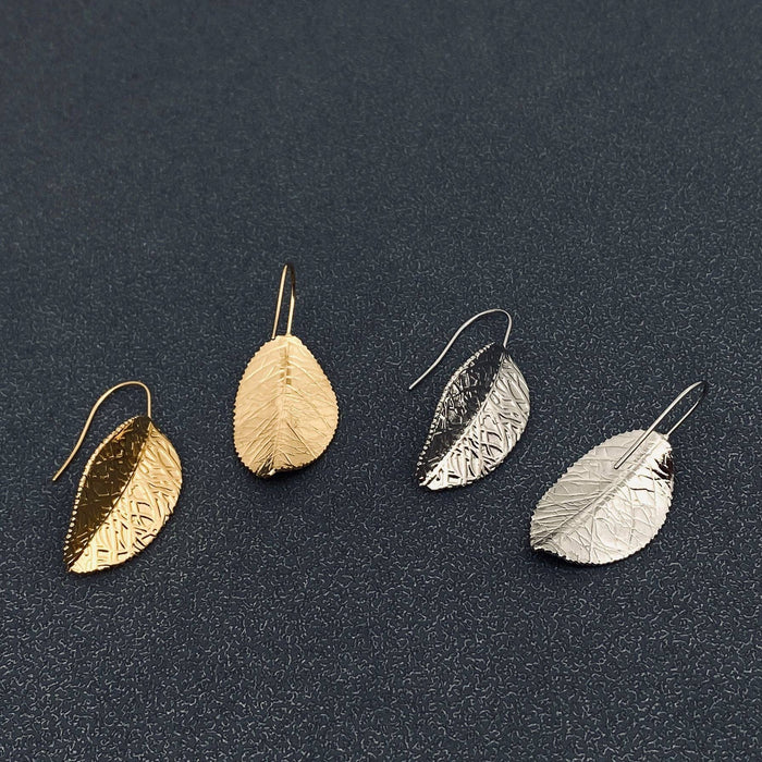 FGS - Leaves Charm18K Gold Plated Stainless Steel Earrings