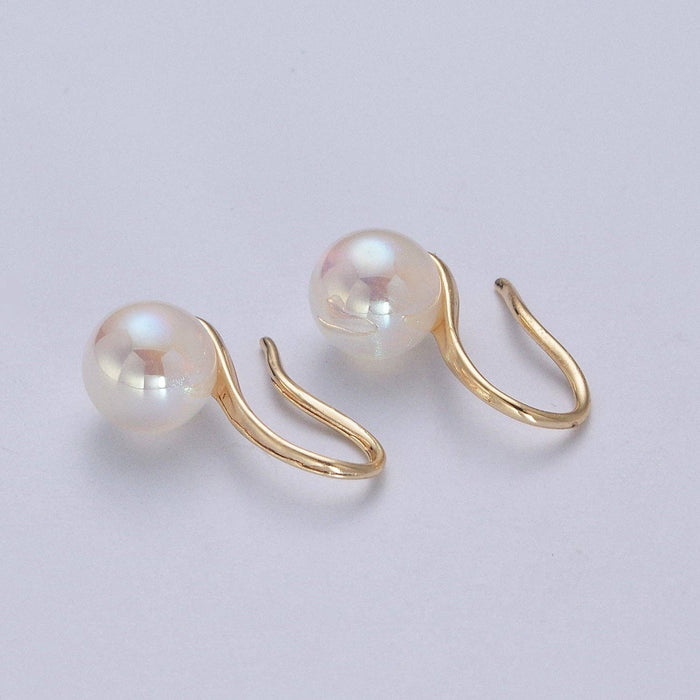 Classic Pearl Drop French Hook Earrings W681 W682 W683 W684