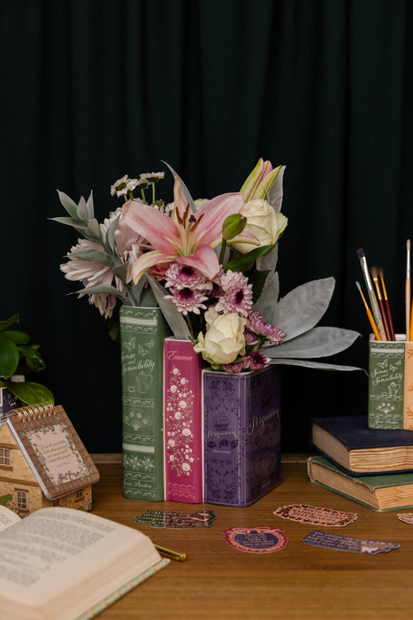 Triple Book Vase, Jane Austen