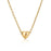 Stainless Steel Heart-shaped Alphabet Pendant Necklace