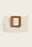 Wooden Square Buckle Braided Belt
