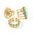 18K Gold Plated Turquoise Open Rings