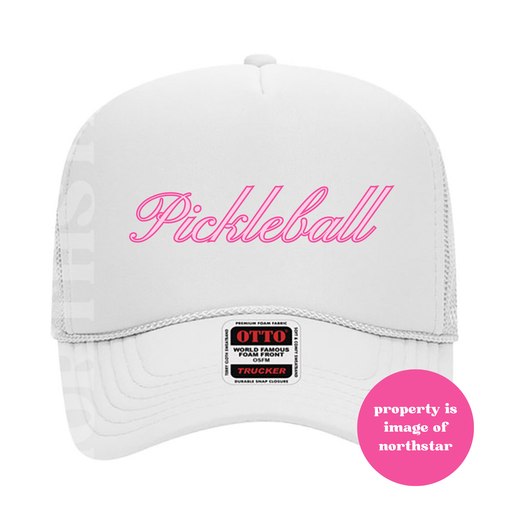 Pickleball Trucker Hat - Foam Mesh Back Trucker Hat