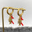 Fish & Pearls & Coral 18K Gold Plated SS Huggie Earrings - FGS