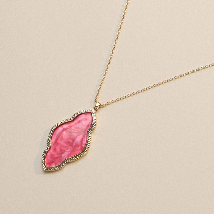 Iridescent Cloud-Shaped Pendant Necklace