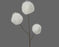 Spray Faux Fur Pompoms White