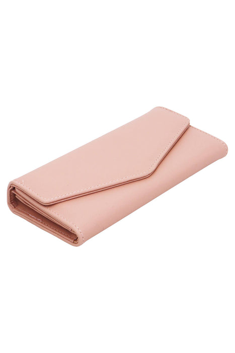 Tri-Fold Envelope Faux Vegan Leather Wallet