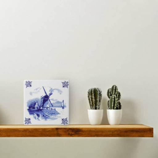 Windmill Tile - Delft Blue - 13 cm