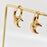 Gold-plated Stainless Steel Moon Huggie Earrings - FGS/MS