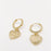 "Fuck off" Heart-shaped Gold Plated Huggie Earrings