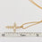 Stainless Steel Inlaid Zircon Cross Pendant Necklace - FGS