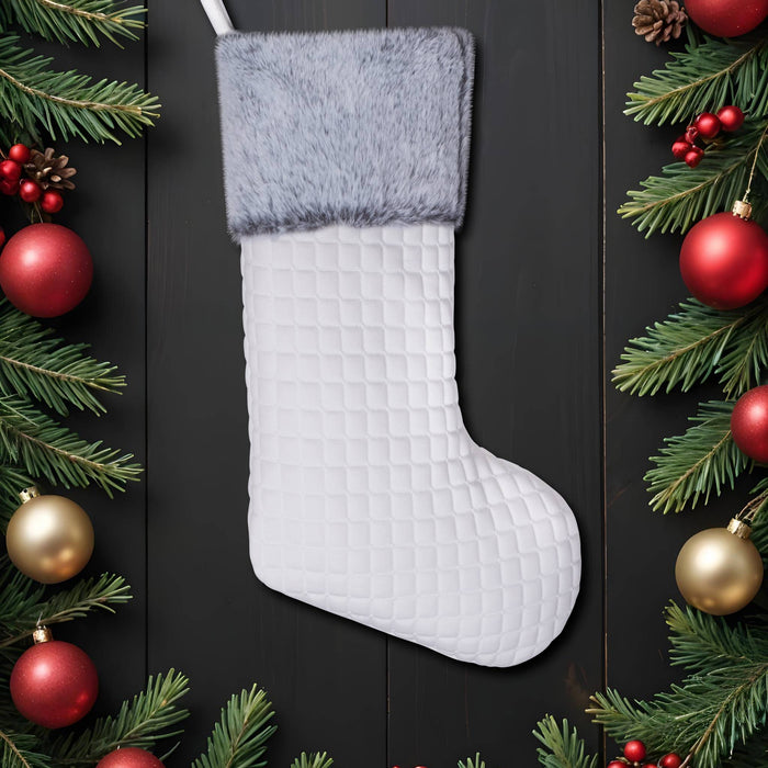 Contemporary Check Christmas Stockings