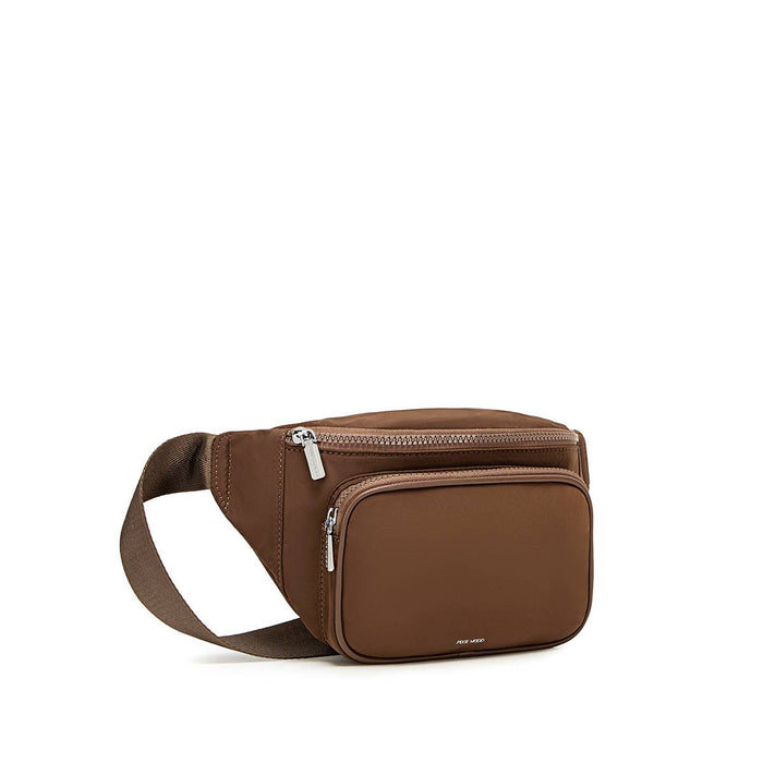 Aaliyah - Recycled Nylon Fanny Pack - Espresso Nylon