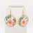 Floral Geometric Pendant Genuine Dried Flowers Earring