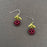 Garnet Raspberry Dangle Earrings