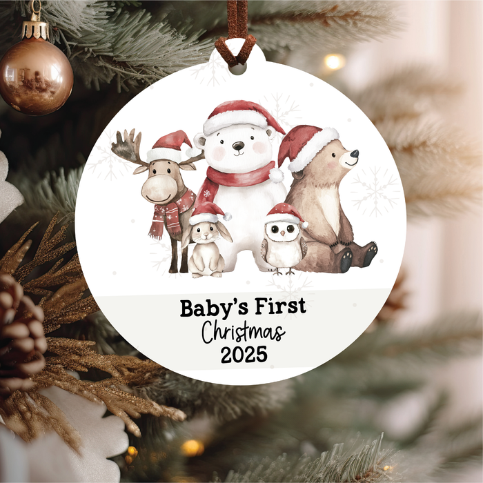 Baby's First Christmas Ornament 2025 | Festive Friends 2