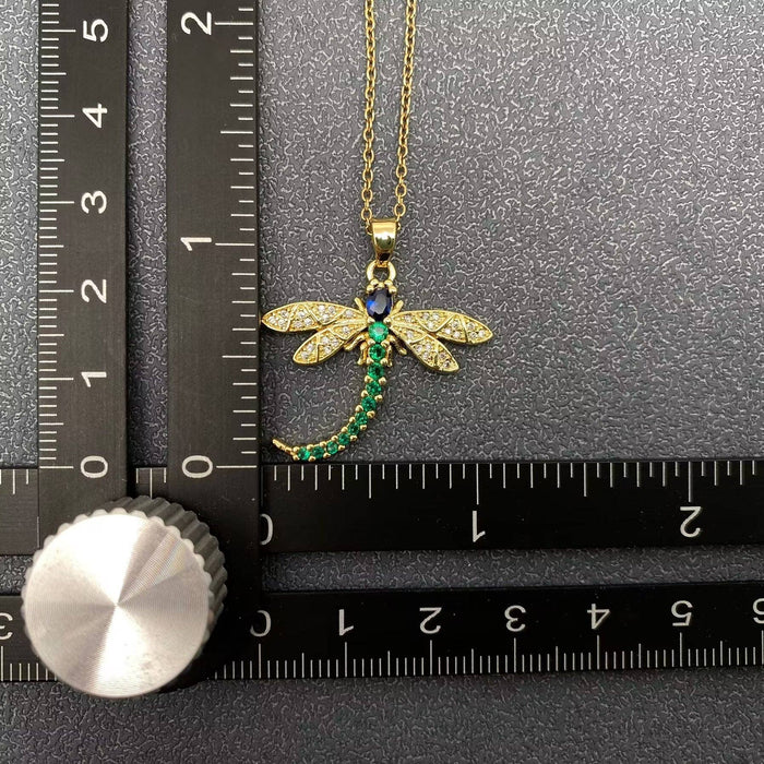 Dragonfly Charm Gold-plated Necklace