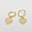 "Fuck off" Heart-shaped Gold Plated Huggie Earrings