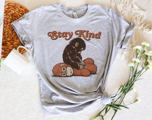 Stay Kind Baby Punch Monkey Cute Ringer T-Shirt
