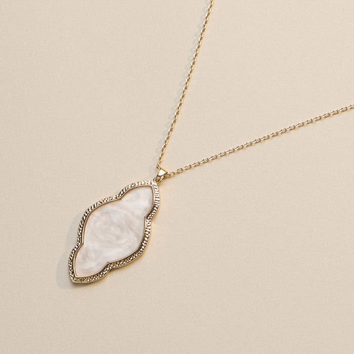 Iridescent Cloud-Shaped Pendant Necklace
