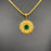 Zircon Inlaid Daisy 18K Gold Plated S.Steel Necklace