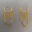 Chain Fringe 18K Gold Plated S.Steel Huggie Earrings - FGS