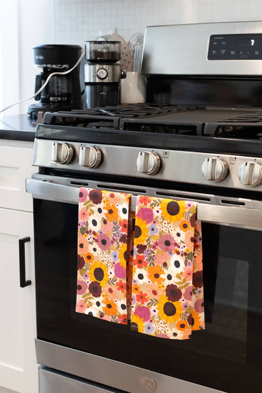 Pack of 2 Rainbow Garden Tea Towels PREORDER MID SEP