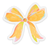 Clear Yellow Bow Sticker, 2.4x2.26in.