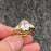 Sparkling Zircon 18K Gold Plated Stainless Steel Ring - FGS