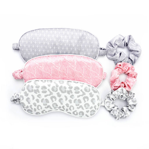 Lemon Lavender Silky Eye Mask & Scrunchie Set Open Stock