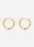 18K Gold PVD Stainless Steel Textured Huggie Hoop Earrings / ERJ0012