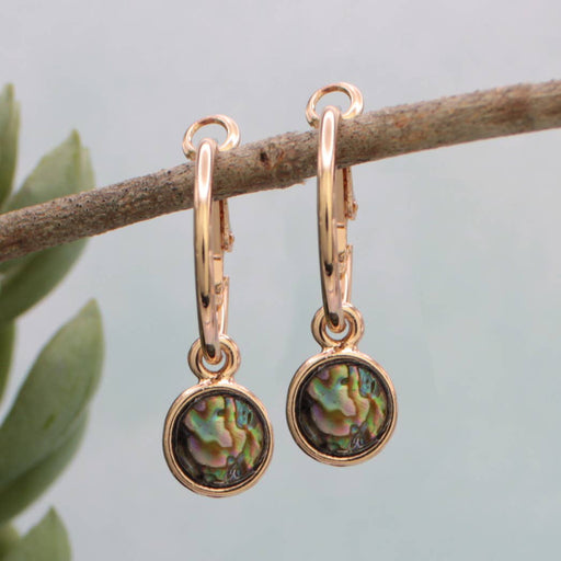 Beach Finds Gold Hoop Shell Earring