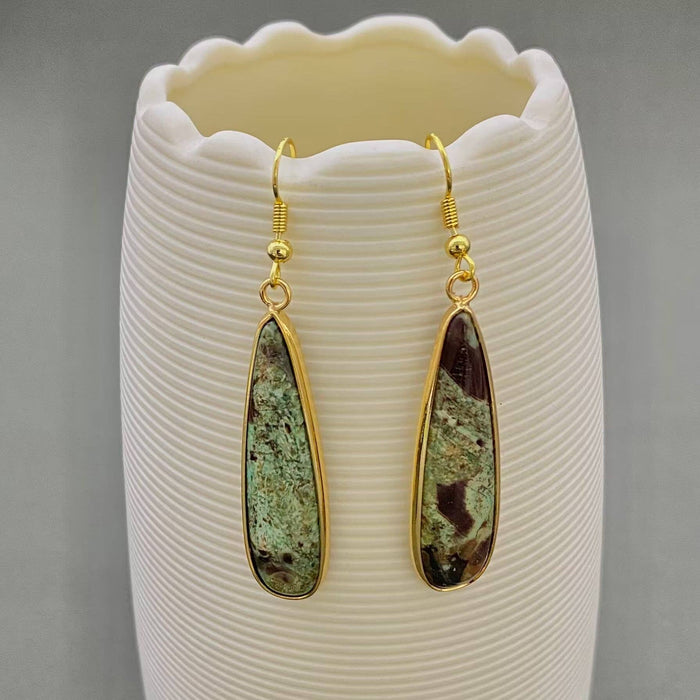 Natural Stone Drop Dangle Earrings
