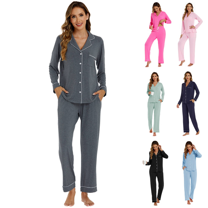 Women's Bamboo Viscose Long-Sleeve Pajama Set