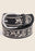 Floral Embroidered Pattern Vegan Leather Belt