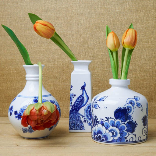 Round flower vase delft
