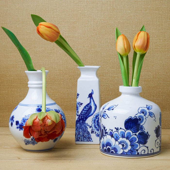 Round flower vase delft
