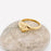 "Fuck Off" Heart-shaped 18K Gold Plated Stee Ring - FGS