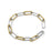 18K Gold Stainless Steel Mixed Metal Twist Chain Bracelet
