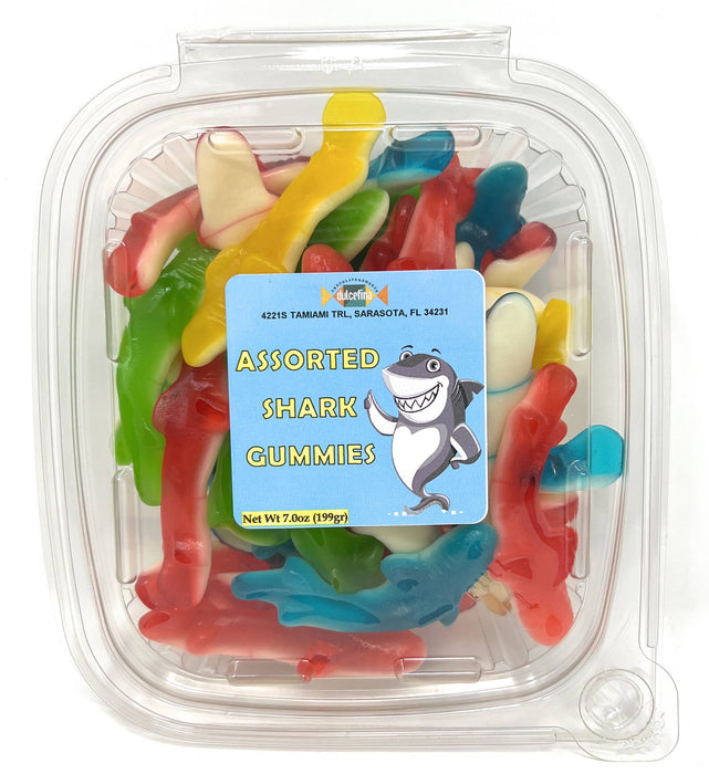 Assorted Shark Gummy 7oz Tub