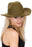 Plain Faux Felt Cowboy Wide Brim Hat