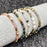 Natural Stone & Pearl Beaded 18K Gold Plated Bracelet