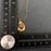 Geometric Rhodochrosite Charm 18K Golden Necklace
