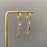 Double Cross 18K Gold Plated S.Steel Huggie Earrings
