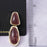 Marbled Cabochon Double Drop Earrings
