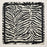 Zebra Print Square Scarf | Neutral Animal Pattern Silk-Feel Fashion Scarf