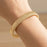 Stainless Steel Wide Ribbed Bangle Bracelet