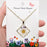 Floral Square Pendant Pressed Dried Flowers Necklace