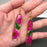 Pressed Dried Flower Long Rectangular Dangle Earrings